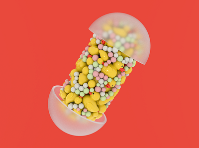 duck-bubble capsule 3d 3dvisual arnoldrender artwork c4d c4dart c4dartist c4drender c4dtoa cinema4d cinema4dart