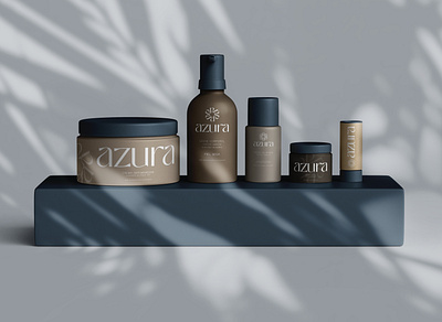 AZURA COSMÉTICOS branding design graphic design logo packaging typography