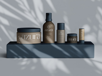 AZURA COSMÉTICOS branding design graphic design logo packaging typography