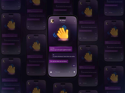 Messenger 3d dark dashboard design graphic design illustration iphone messenger messenger ui ui uiux ux vector