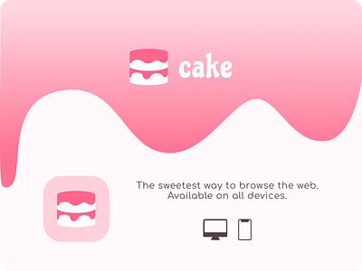 Cake Web Browser App Icon branding design graphic design illustration logo ui uidesign ux uxdesign vector