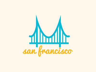 San Francisco bridge california city logo san francisco sf
