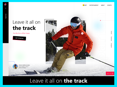 sport app banner branding design event home homepage ice index indore landing sport ui web