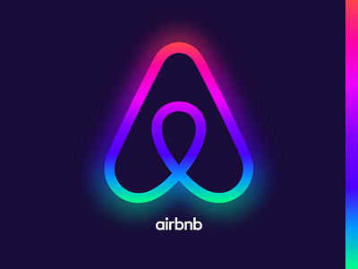 airbnb gradient airbnb app black branding color colorful gradient gradient icon illustration illustrator light effect logo new trend redesign travel web