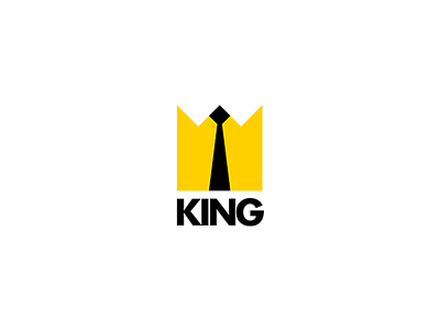 King black crown k king leader logo manager mark office tie yellow