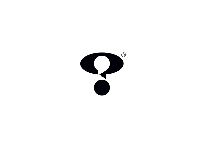 Personal question mark black bw eye identity logo mark question tear white