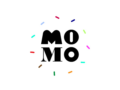 MOMO - sweetshop branding candy logo m o shop sweet