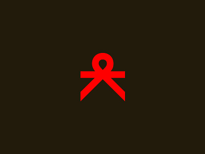 Knot k knot logo mark red sign symbol