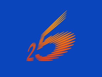 25 — Anniversary logo 2 25 5 anniversary line logo motion number orange
