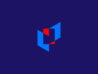 Nika Pro letter logo mark multiply paper red sign symbol