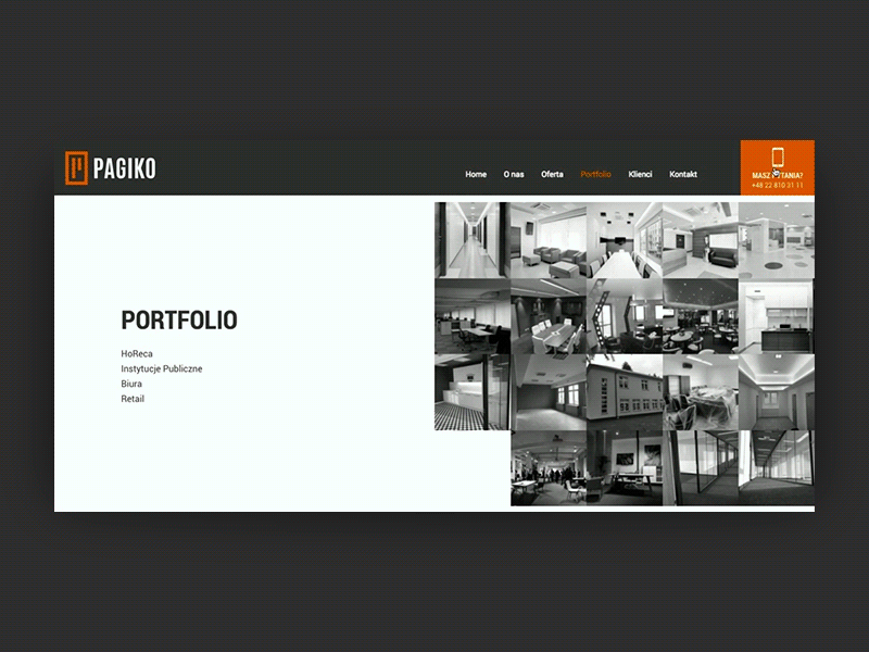 Pagiko Website animation design interior pagiko ui web website