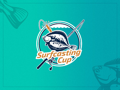 Surfcasting Cup branding design icon identity illustration logo mark typography vector