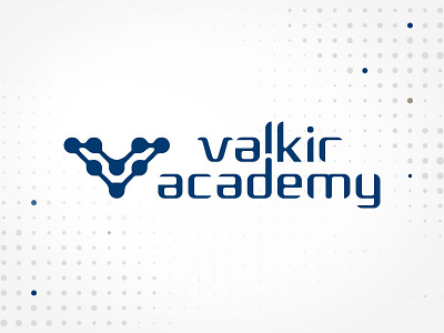 Valkir Academy branding design identity logo mark typography vector