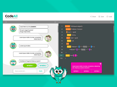 CodeAll Editor Layout app branding design flat fun illustration mark ui ux vector web