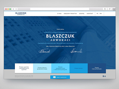 Blaszczuk Adwokaci Website branding design flat identity mark ui ux webdesign webdevelopment website
