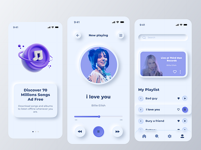 Neumorphism Music App