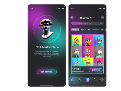 NFT app concept