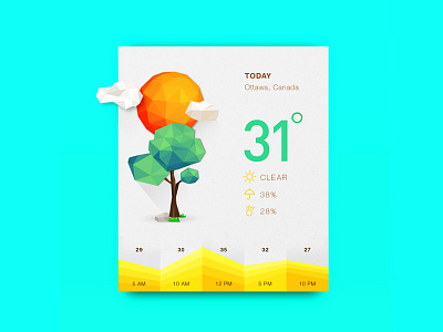Weather App UI app art low poly ui weather first shot