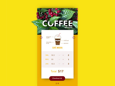 Coffee menu coffee illustration menu native overlay typography ui