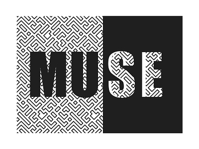 Who's Your Muse? abstract monochrome pattern typography