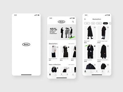 E-commerce Mobile app/Clothes store app clothing design e commerce figma ios mobile ui