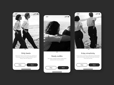 Onboarding screens for clothing store app clothes store design e commerce figma mobile mobile app ui