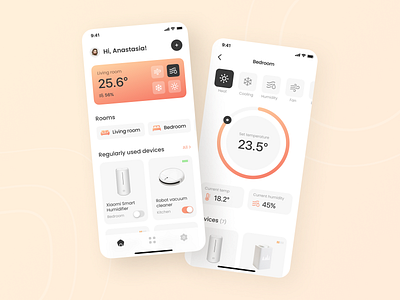 Smart Home App app design figma home app mobile mobile app smart home smart home app ui