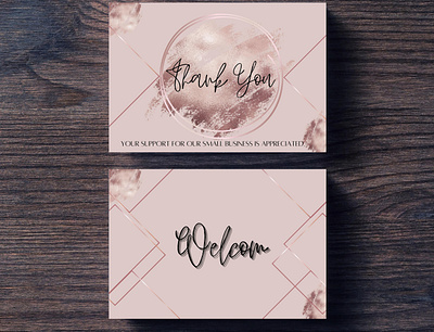 Thank You Card for your small business branding business card graphic design logo design thank you card