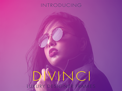 Photoshop Luxury Brand Ad - Divinci design gradient luxury photshop social media sunglasses typography