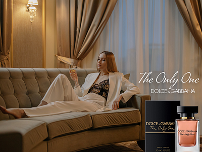Photoshop Dolce & Gabbana Luxury Ad - The Only One ad design dg dolce gabbana luxury photoshop purfume social media typography