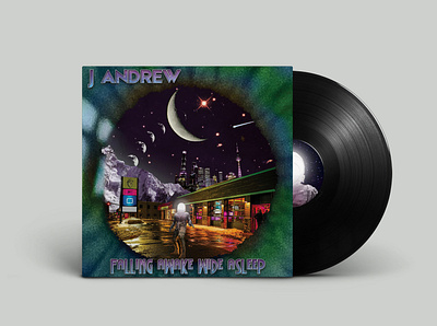 J Andrew Album Cover and Vinyl Mock Up album art composite graphic art graphic design photoshop