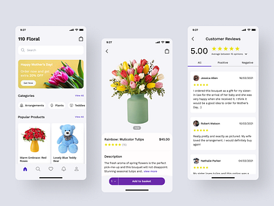 Florist App app design florist app flowers mobile app ui ux