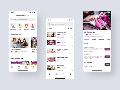 Beauty Salon App beauty beautyapp beautysalon beautysalonmobile beautyservices beuatysalonapp haircare hairsalon hairstyle mobileapp salonapp salonbooking salononline selfcare ui uidesign ux uxdesign