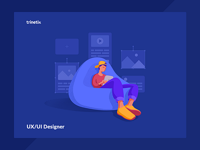 UX/UI Designer character designer illustration trinetix uxui vacancy