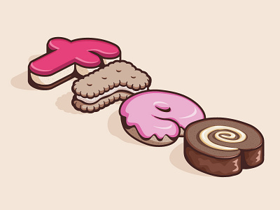 Free biscuits biscuit cookie illustration isometric sweets trinetix