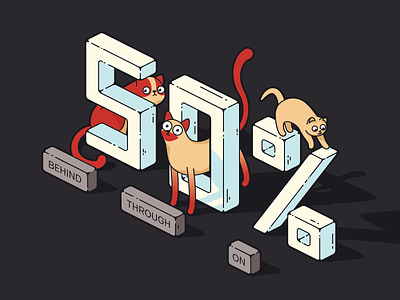 Cats behind cat cute illustration kitten numbers on through trinetix