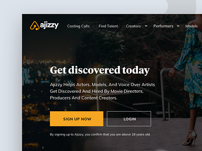 Ajizzy - Website UI design ui ux website