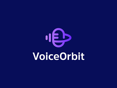 Voice Orbit logo brand identity design logo voice over