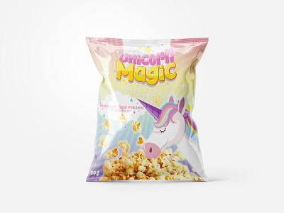 Unicorn Magic Popcorn - Packaging Design