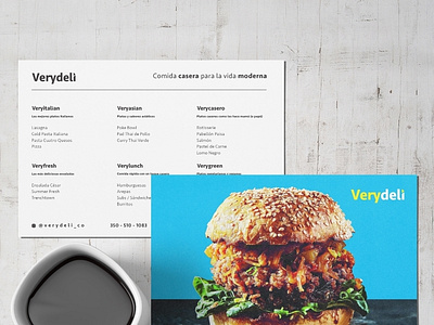 Verydeli menu card