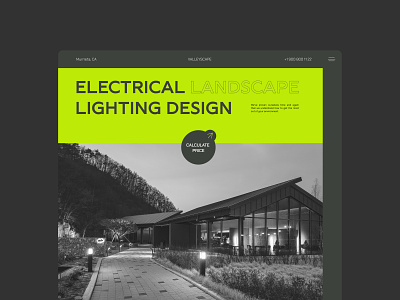 Electrical Landscape Lighting Design UX/UI Landing Page animation branding ecommerce home home page interior lamp lamp store lamps landing page light lighting products minimalistic style online store ui uiux ux web web design website design