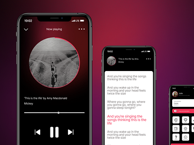 Music App UI app color guide listen mob mobile music play
