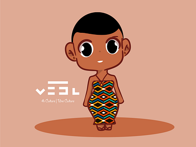 Cute Bame africa branding cameroon culture design fashion graphic design illustration local dress vector vesl