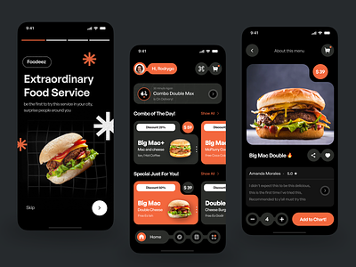 Food Delivery Order - Design Exploration app apps brutal design burger burger order delivery order delivery service food food delivery food order service ui ux
