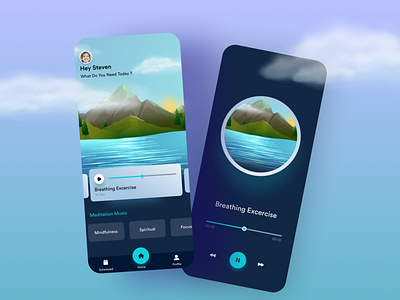 Meditation App Concept uiux design