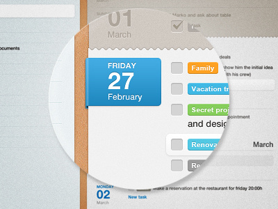 planner app app blue brown design gray interface planner reminder task tasks texture todo ui web website