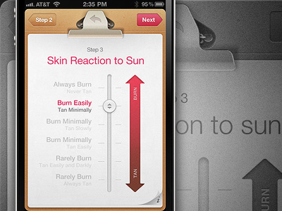 iPhone app (assessment step) iphone app interface ui ux application ios