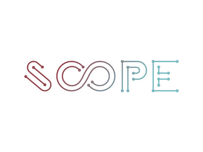 Scope logotype design identity infinite logo logotype mark symbol typeface