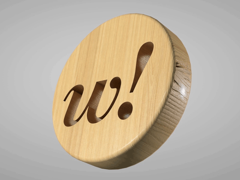 Logo Wood Token 3d ae after effects animated animation c4d dribbble logo loop motion spin spinning wood