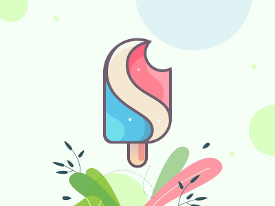 Ice Cream, Modern minimalist logo design